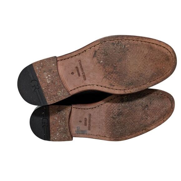 Gordon Rush black cow leather lace up wing tip ankle boot chelsea men's 9 - Picture 8 of 11